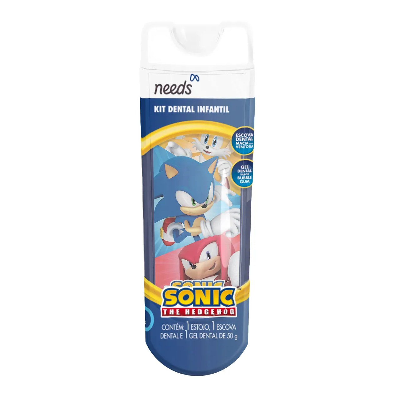 Kit Needs Dental Infantil Sonic Escova de Dente + Estojo + Gel Dental 50g