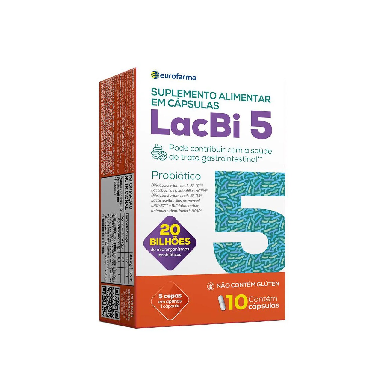 Probiótico Lacbi 5 10 cápsulas