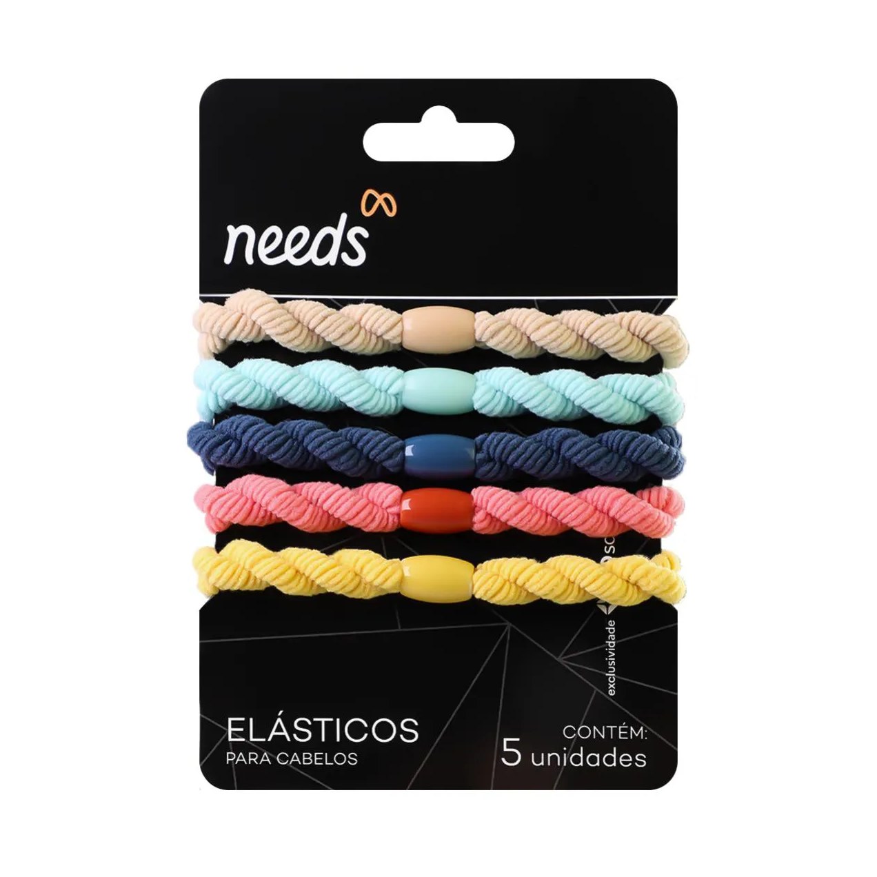 Elástico para Cabelo Needs Colorido 5 unidades