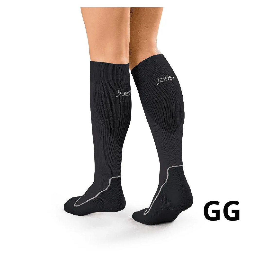Meia de Compressão 3/4 Jobst Sport 20-30Mmhg - Preta GG