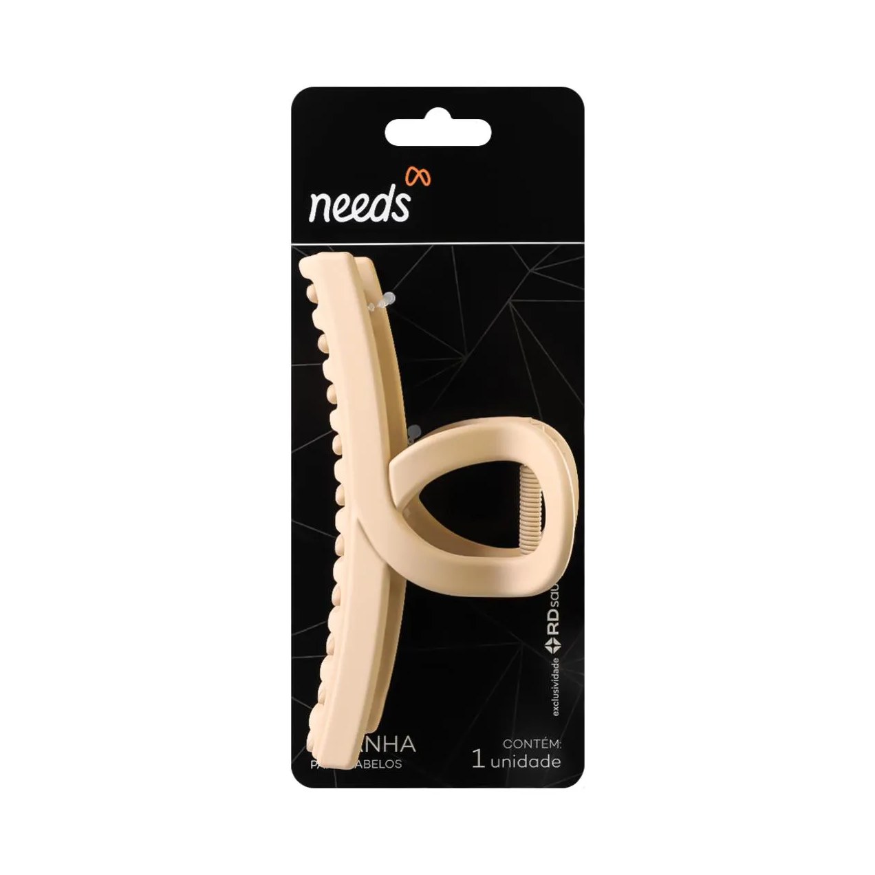 Mini Piranha para Cabelo Needs Metal Prata e Dourado 2 Unidades
