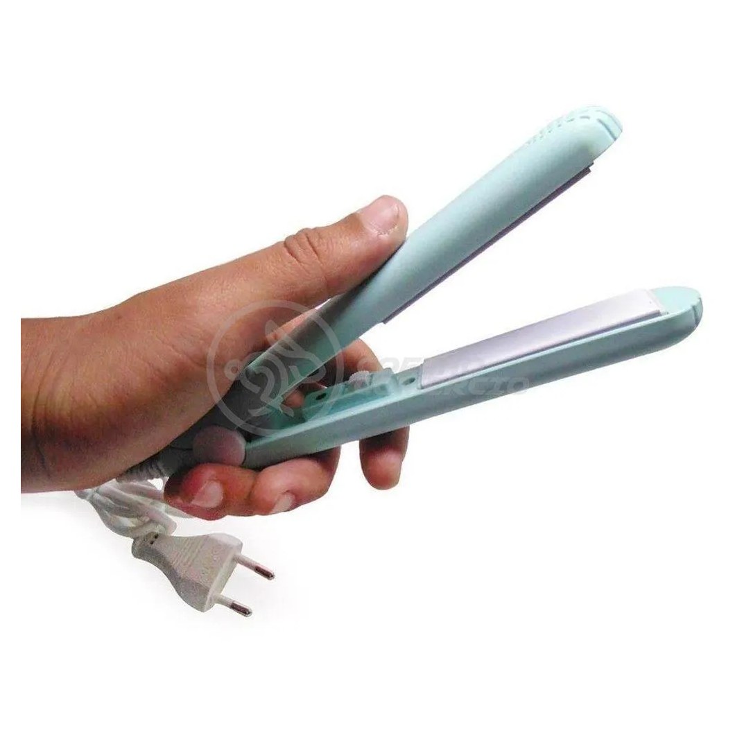 Mini Chapinha Prancha Portátil 17Cm Bivolt Profissional Azul