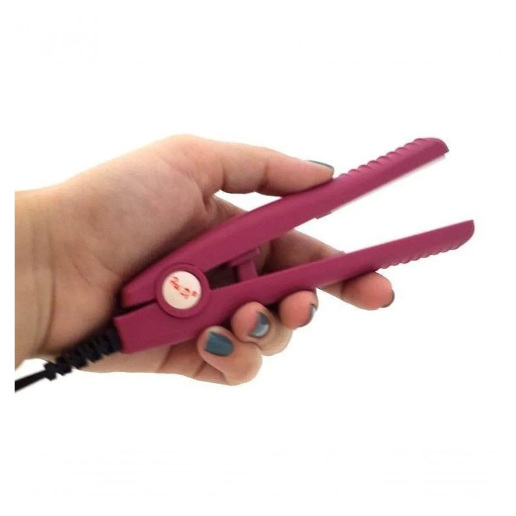 Mini Chapinha Prancha Portátil Alisa e Ondula Viajem - Roxo Bivolt