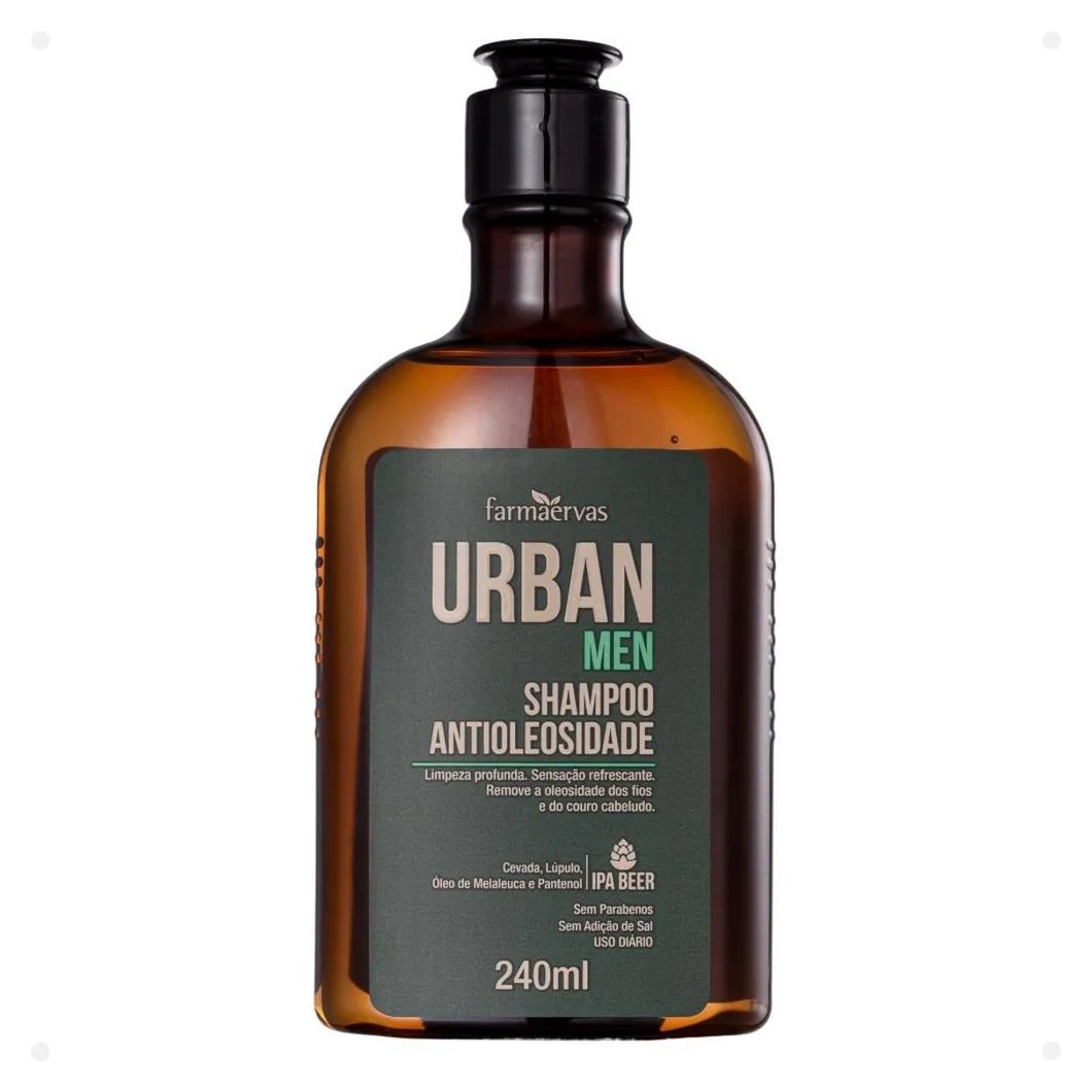 Shampoo Antioleosidade Urban Men Farmaervas 240Ml