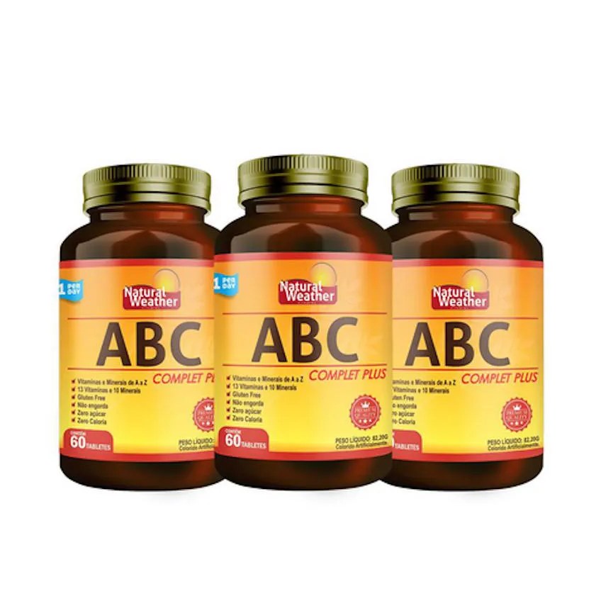 Abc Complet Plus - 3 Potes - 60 cápsulas