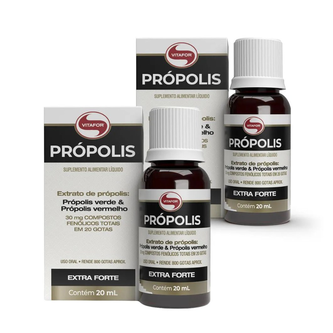 Kit 2x Propolis Líquido Extra Forte 800 gotas 20ml Vitafor