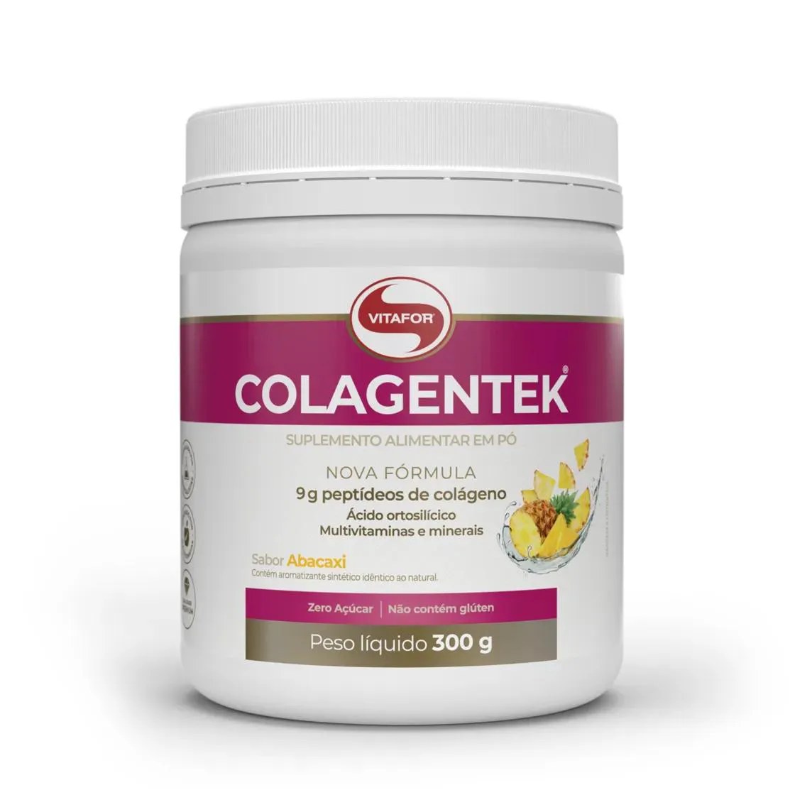 Colagentek 300G Sabor Abacaxi Vitafor