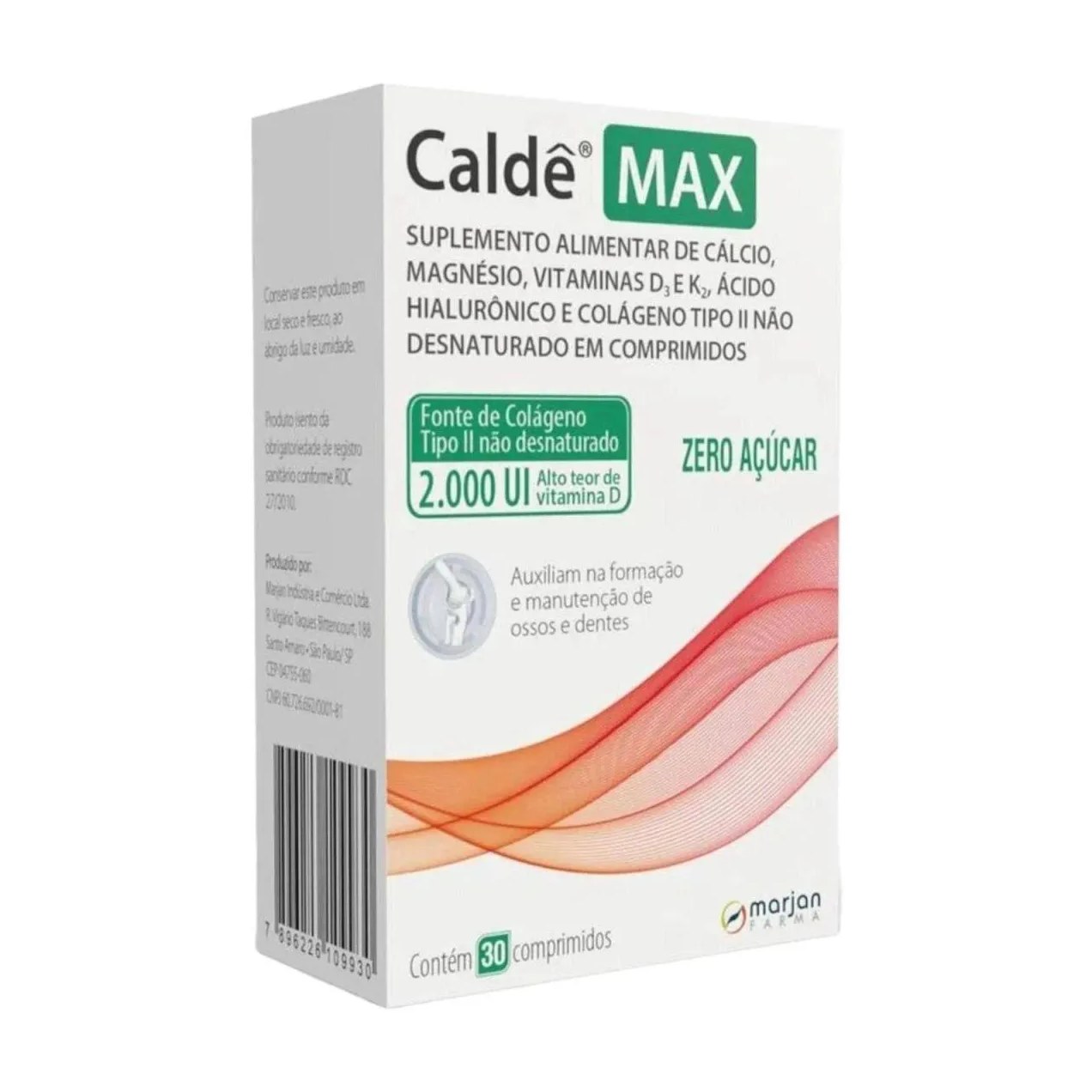 Caldê Max 60 comprimidos Revestidos - Marjan Sabor sem Sabor