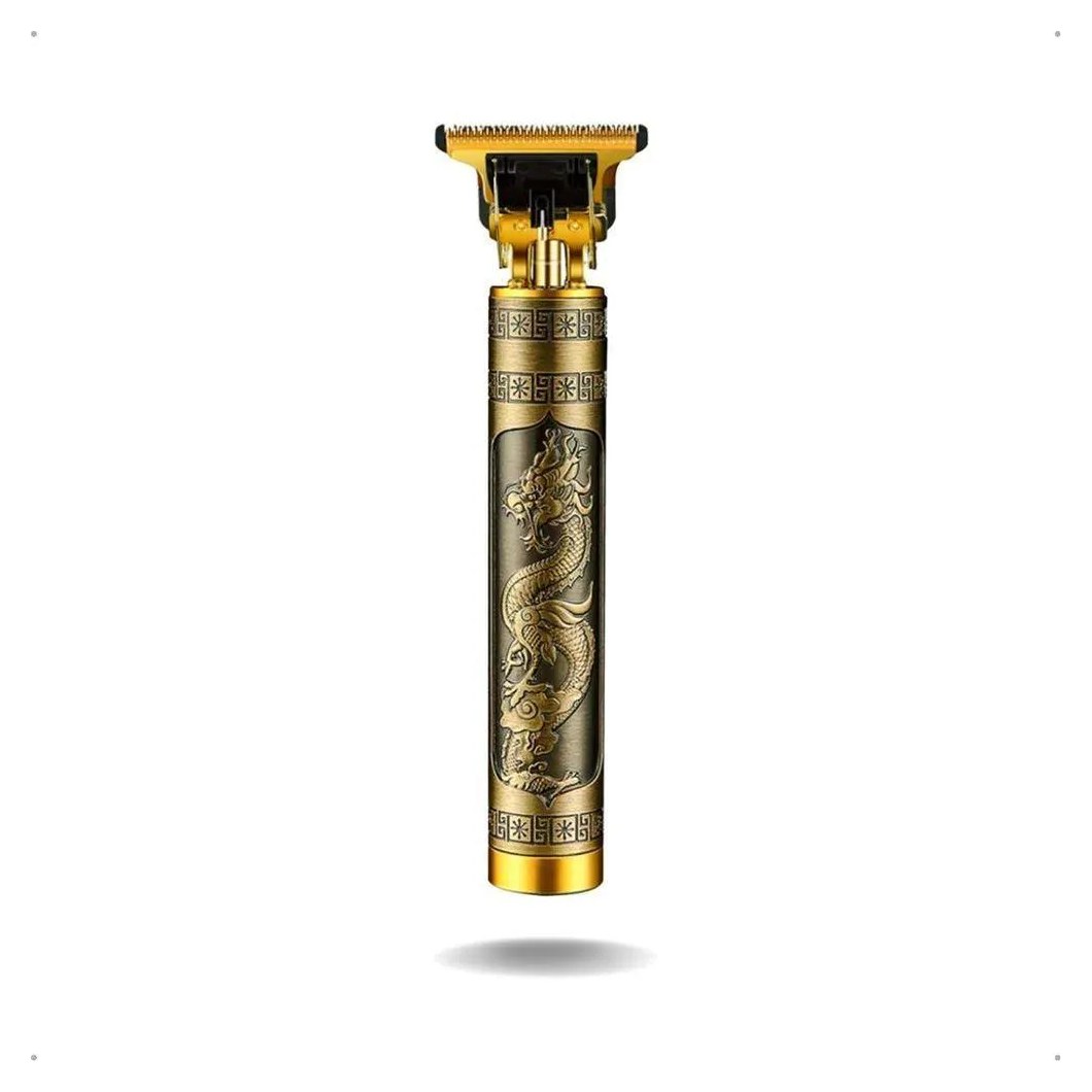 Barbeador Dragão Dourado Profissional - Aparador Usb