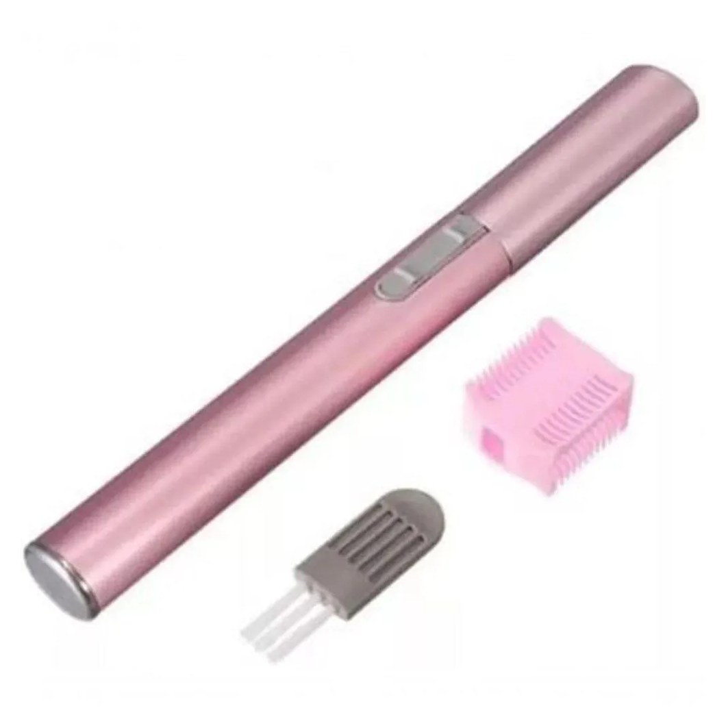 Caneta Apara Pelos Faciais Depilador Profissional Caneta Rosa