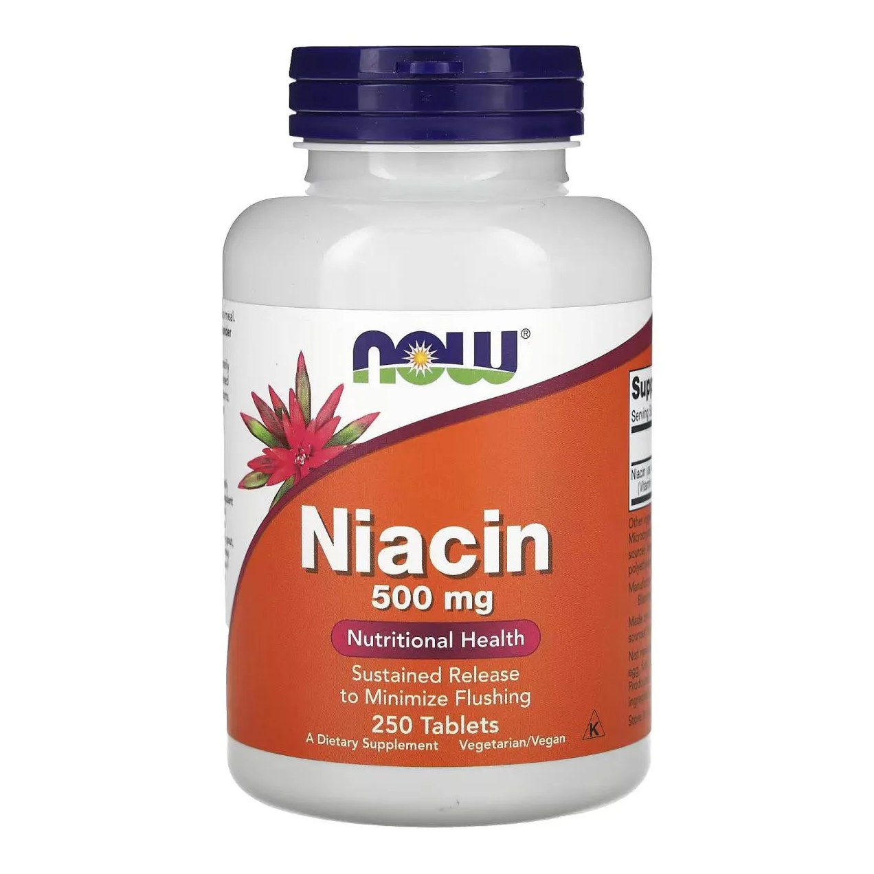 Niacina 500Mg 250 Tabletes - Now Foods