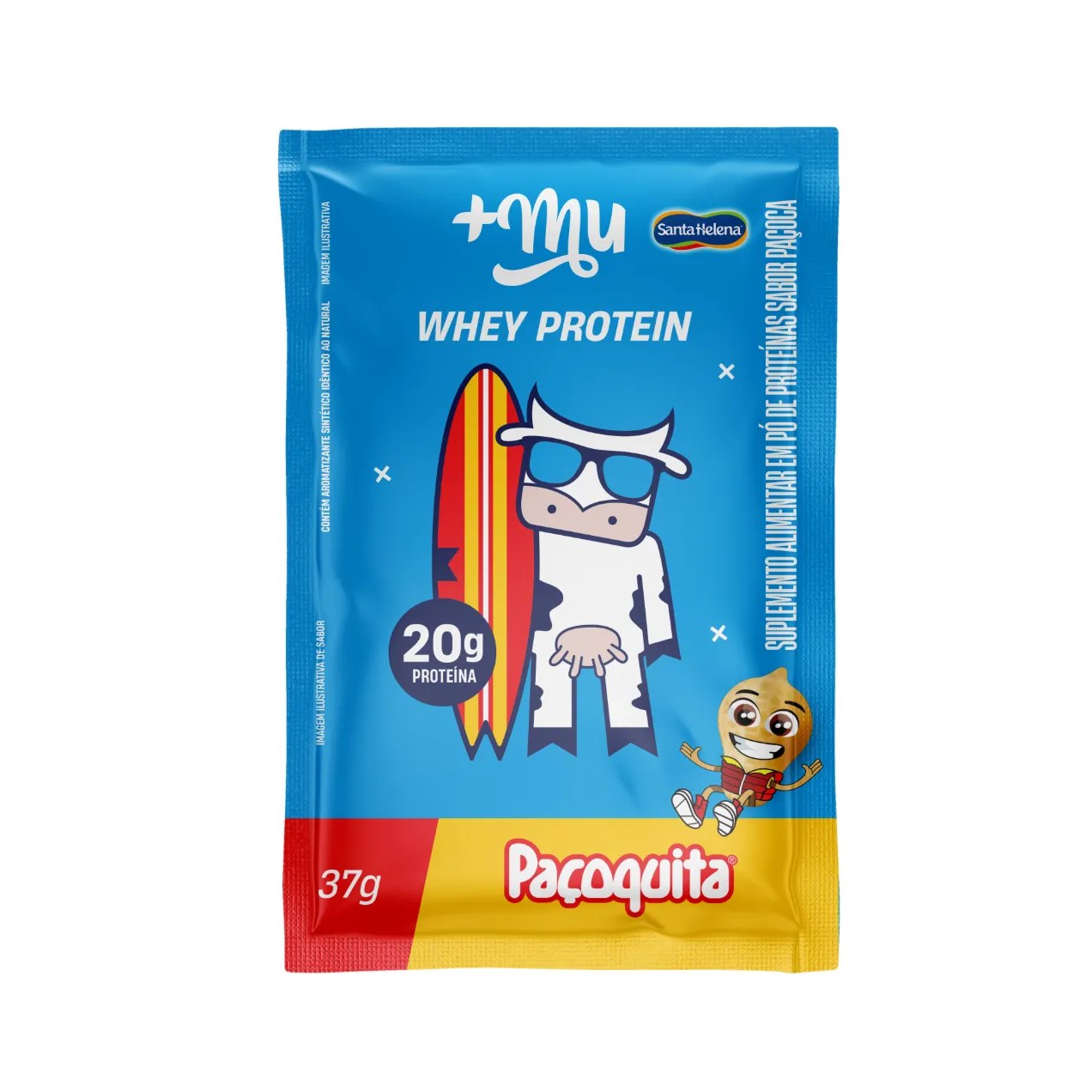 Whey Protein +Mu Paçoquita Tradicional Sachê 37g