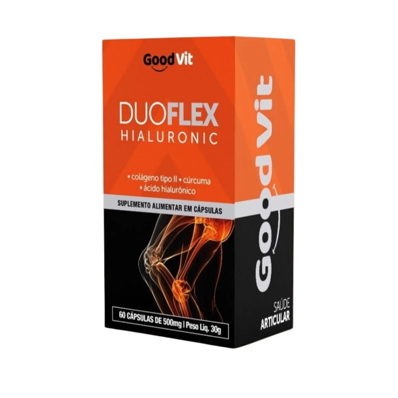 Duo Flex Hialuronic Colágeno Uc2 Cúrcuma Hialurônico 60Cps