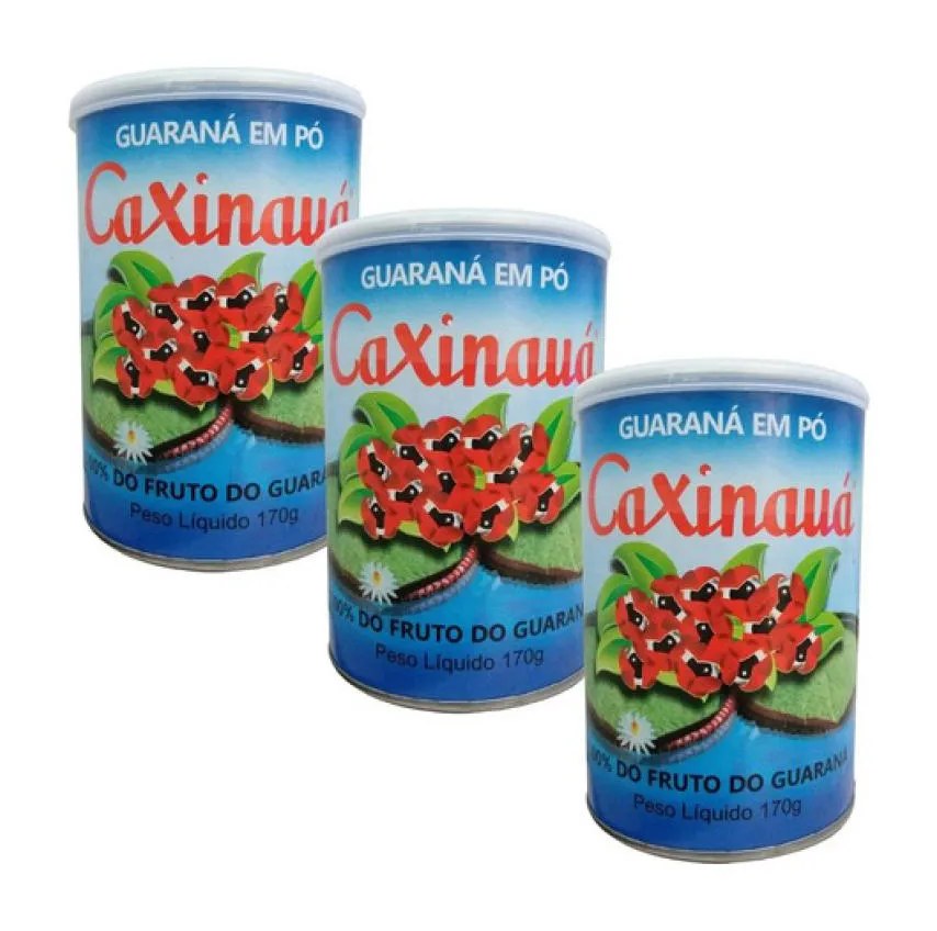 Kit 3Un Guaraná em Pó Natural 170G