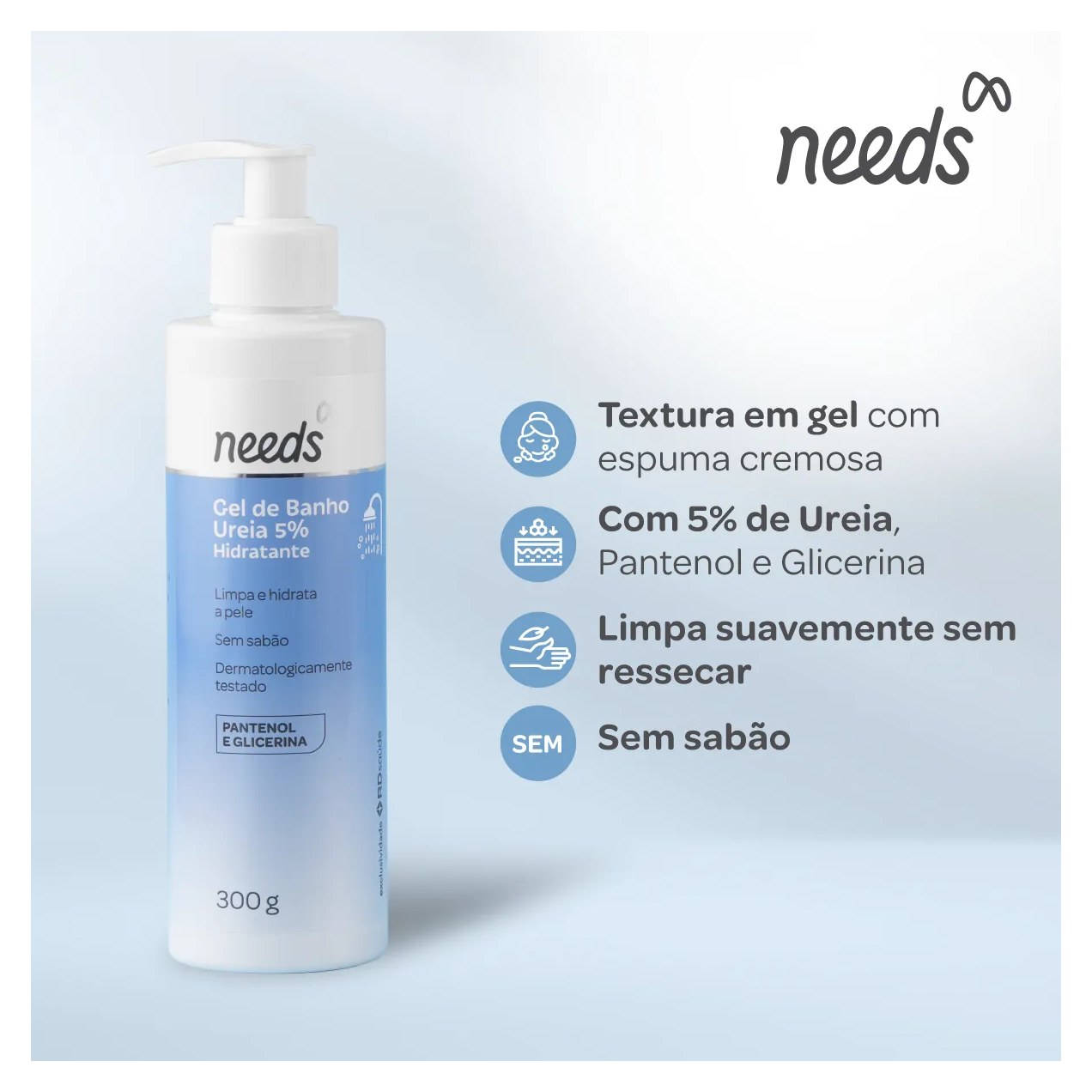 Gel de Banho Hidratante Needs Ureia 5% 300g