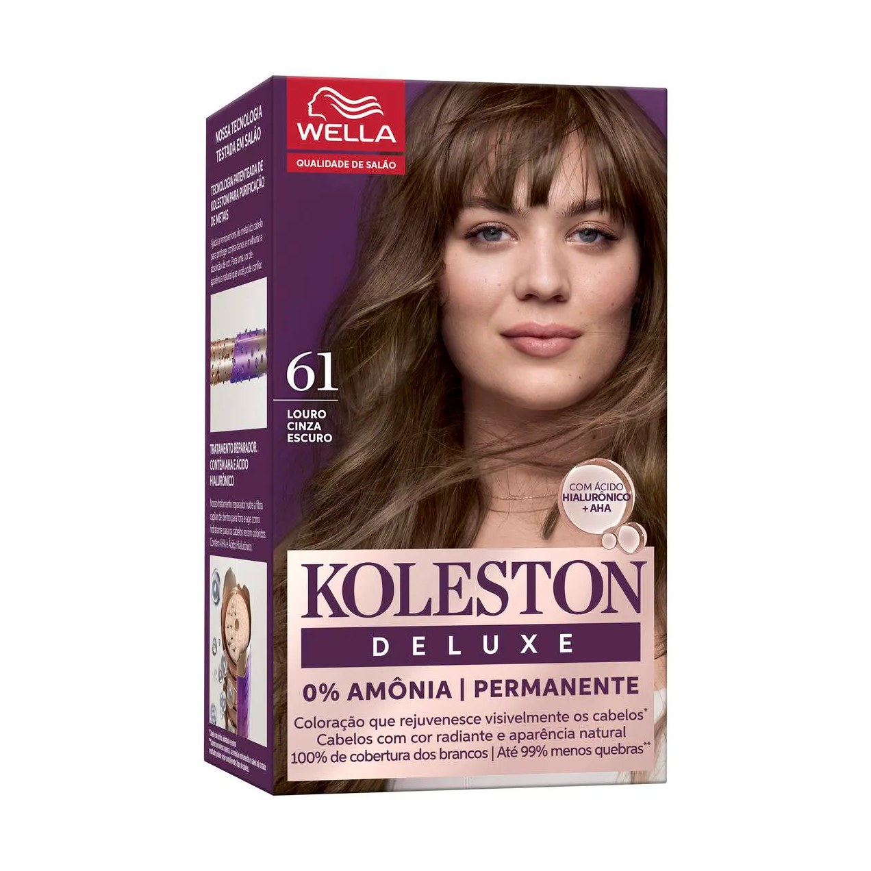 Tinta de Cabelo Permanente Koleston Deluxe - Louro Cinza Escuro 6.1