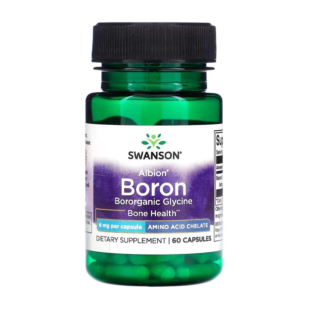 Boron Albion Glicina 6Mg Swanson 60 Capsulas Importado
