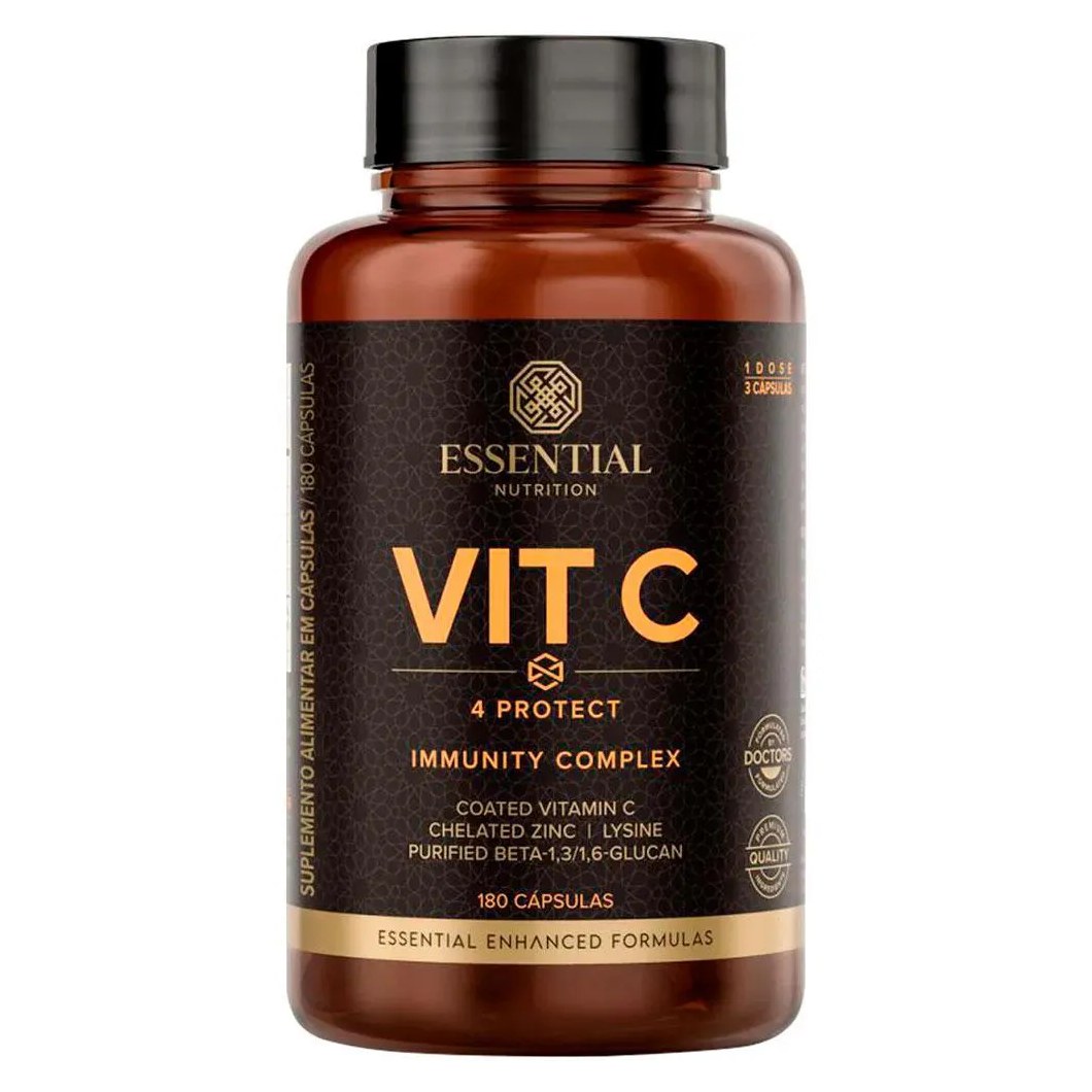 Vitamina C 4 Protect (180 Caps) - Essential Nutrition