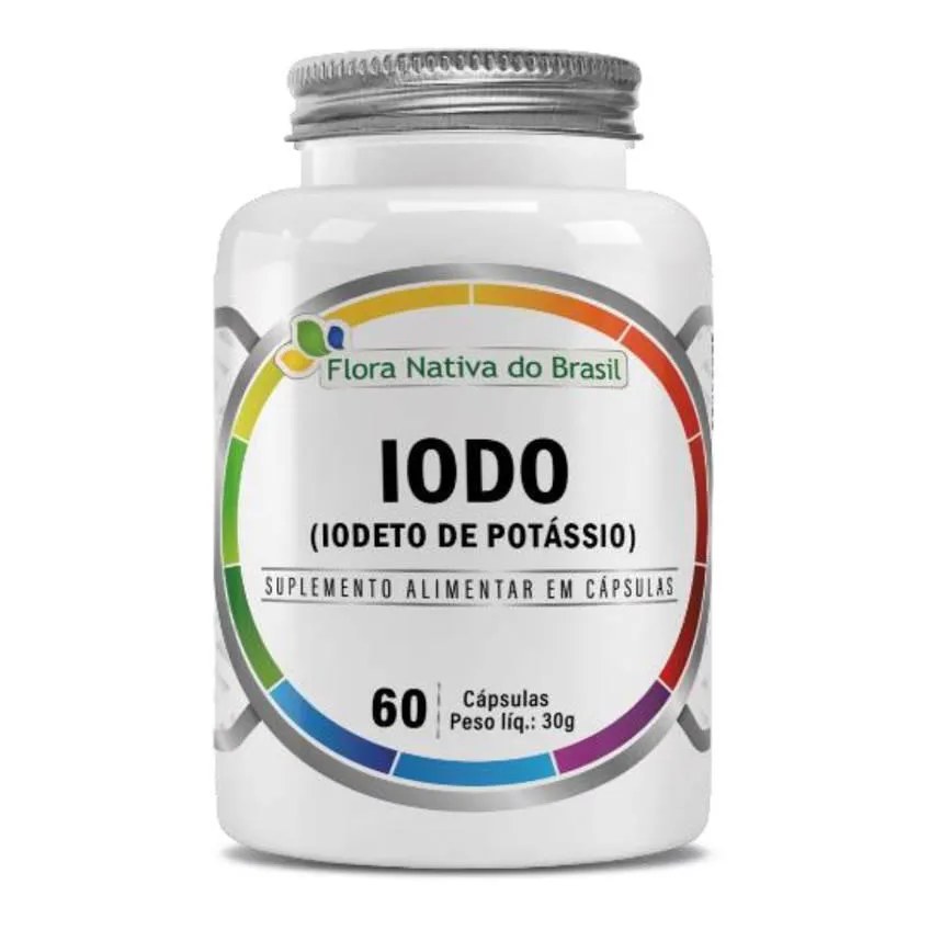 Iodo (Iodeto de Potássio) 60 Cápsulas 500Mg Flora Nativa