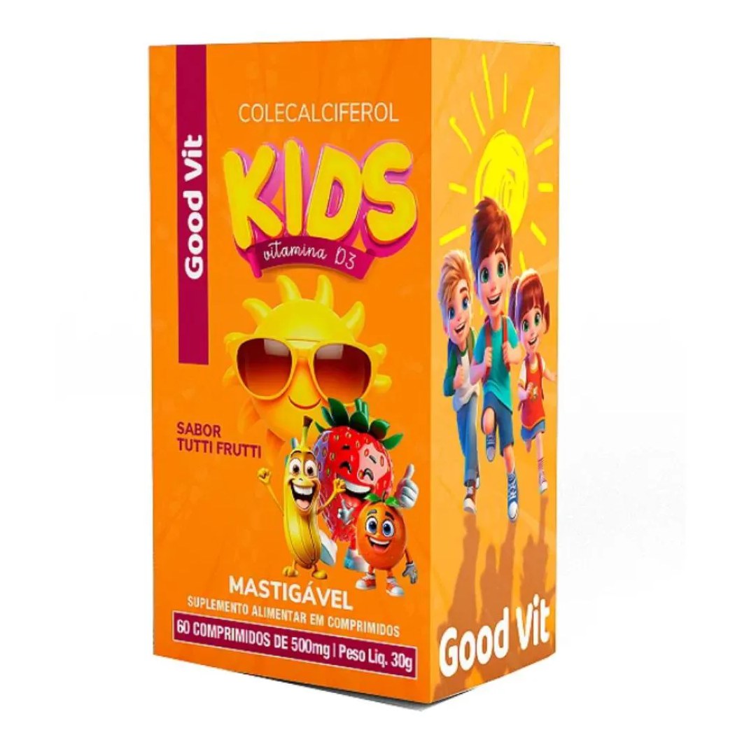 Colecalciferol Kids Sabor Tutti Fruti C/60 comprimidos - Good Vit