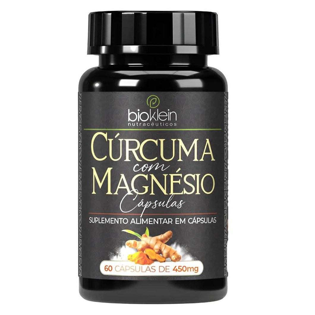 Curcuma com Magnesio (curcumina e Magnesio) 450mg 60 Capsulas Bioklein
