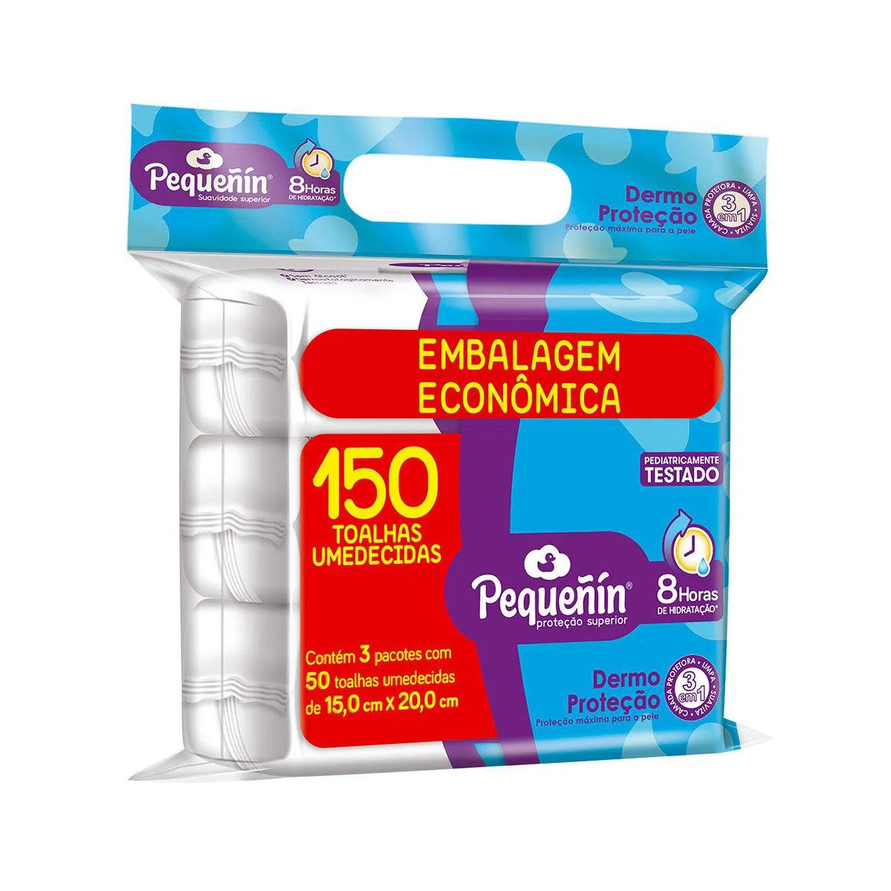 Toalha Umedecida Pequenin Dermoproteção 150 Unidades