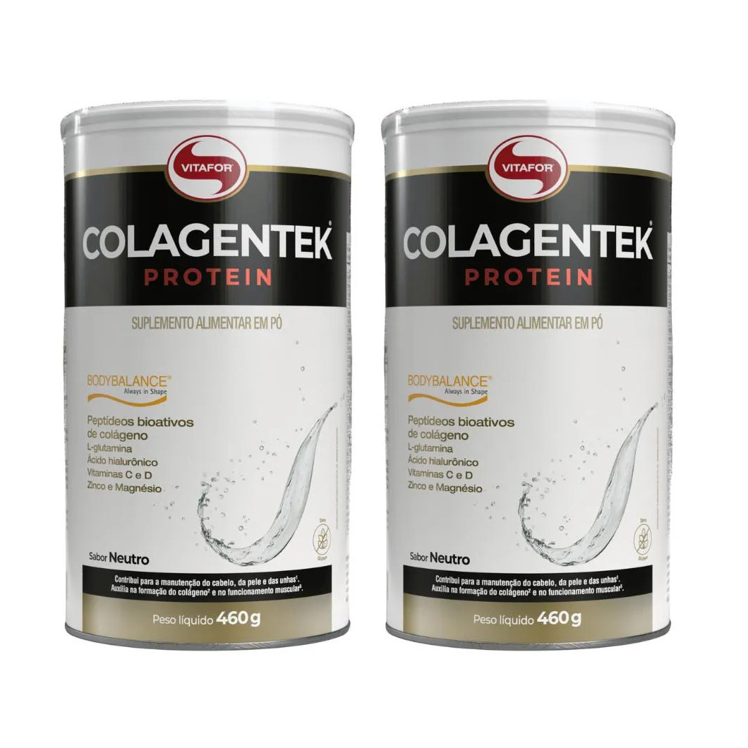 Kit 2x Colagentek Protein Bodybalance sem Sabor 460g Vitafor
