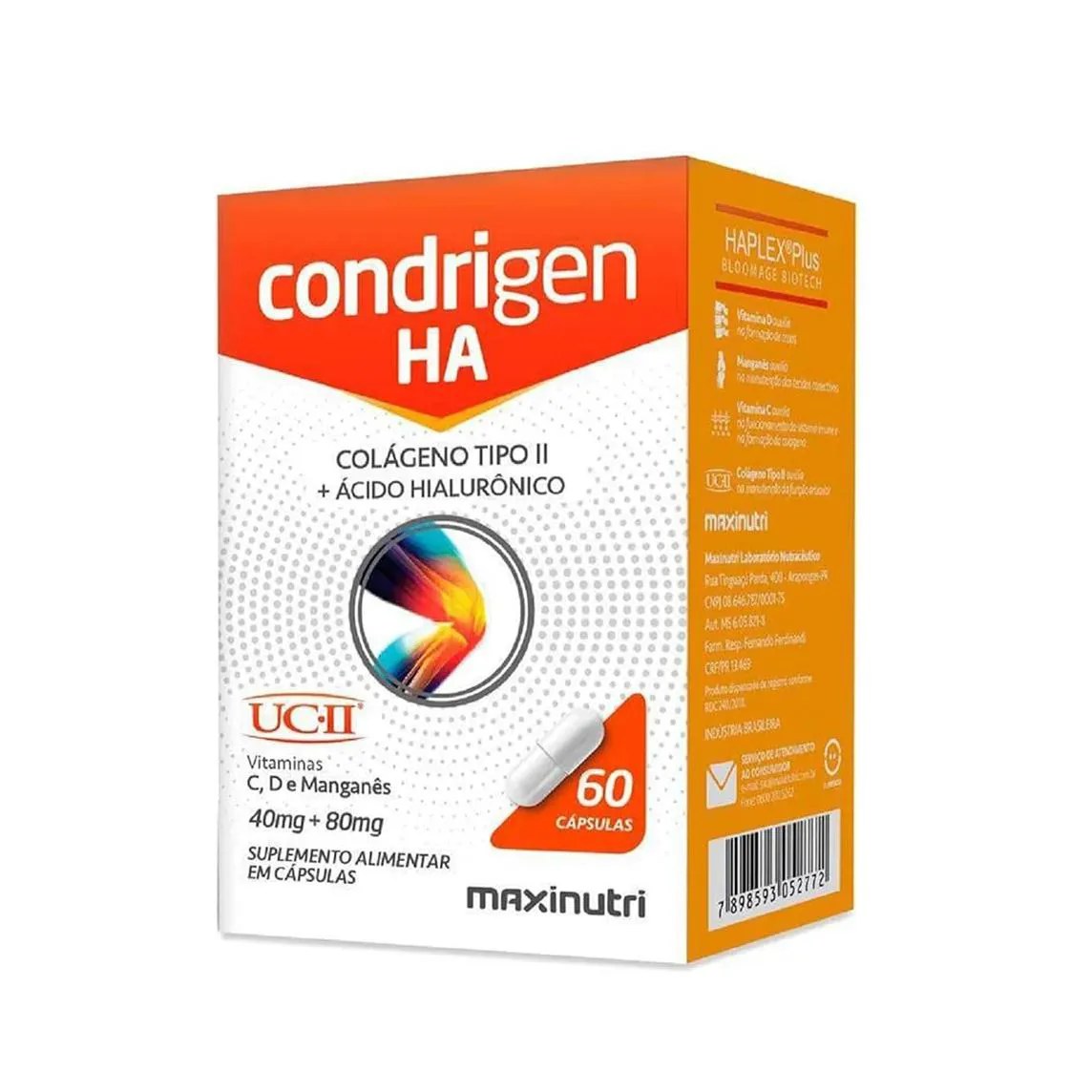 Suplemento Condrigen Ha Colageno - 60 Caps - Maxinutri