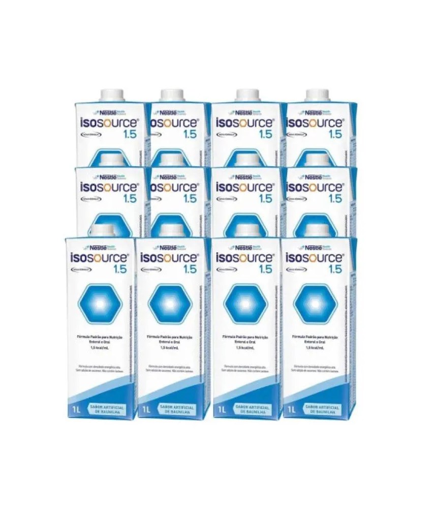 Isosource 1.5 sem Sabor 1L - Nestlé - Cx com 12 Unidades