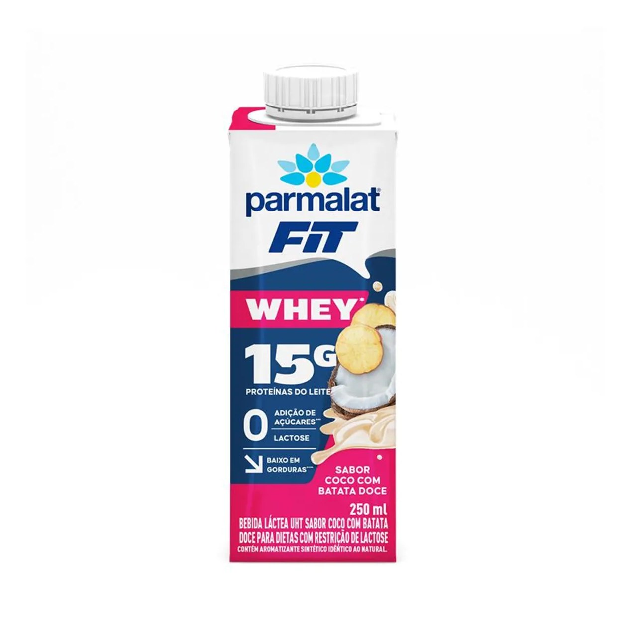 Bebida Láctea UHT Parmalat WheyFit Leite Coco com Batata Doce Zero Açúcar e Lactose 250ml