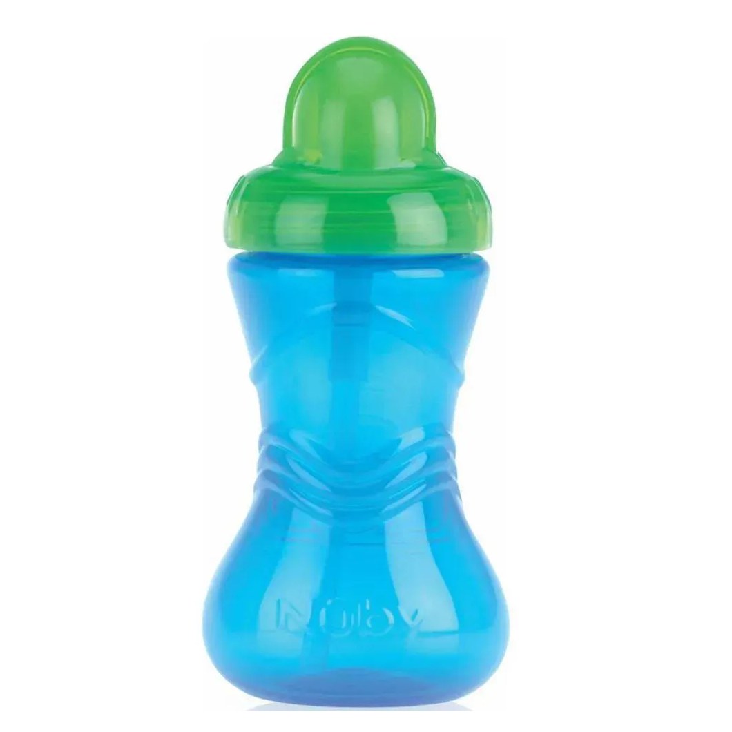 Copo com Canudo Flip-It 300Ml +12M Azul Nuby