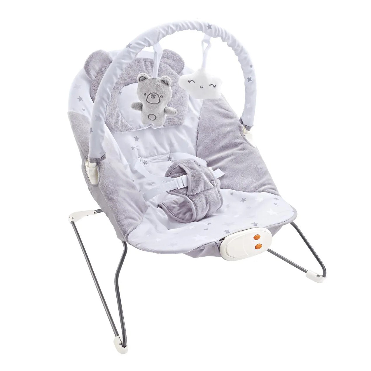 Cadeira Descanso Bebê Musical Polar Skyline Cinza Maxi Baby