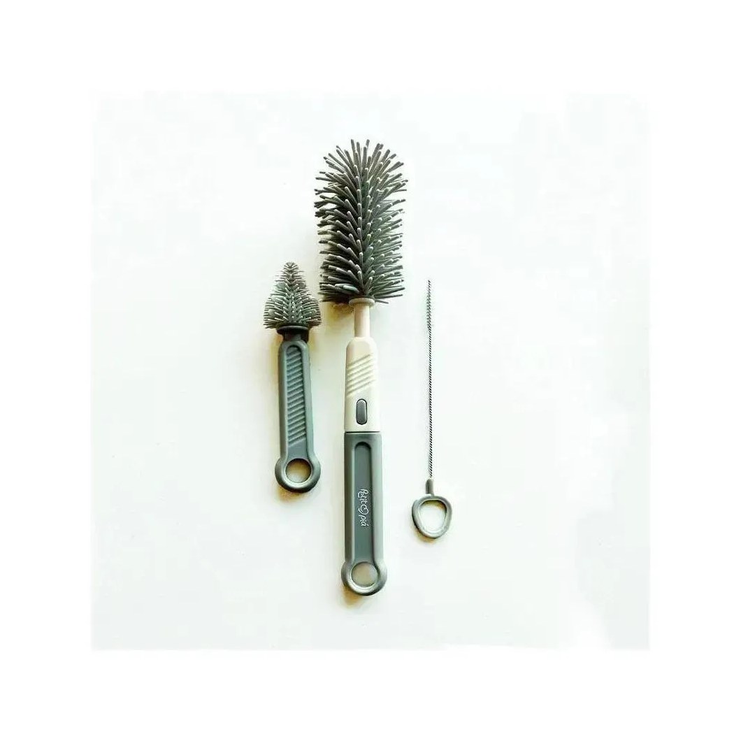 Kit Escovas de Limpeza Mamadeiras e Bicos 3Peças Petit Pia