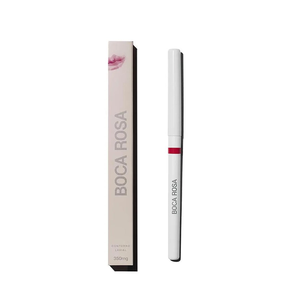 Boca Rosa Vermelho Intenso Contorno Labial