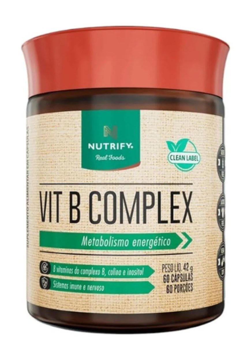 Vitamina B Complex 60 Cáps Nutrify com Colina e Inosital
