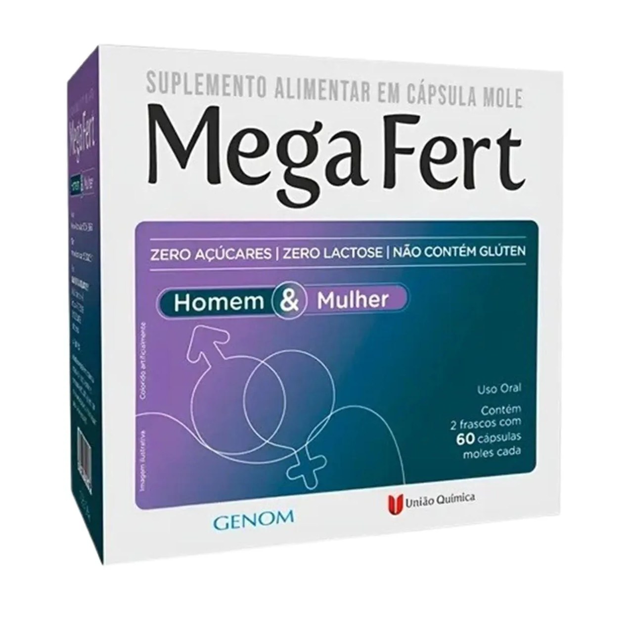 Mega Fert Homem e Mulher 2 Frascos C/60 Capsulas