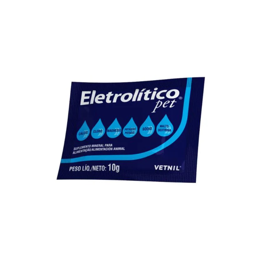 Suplemento Eletrolitítico Pet Vetnil para Cachorro e Gatos 10Gr