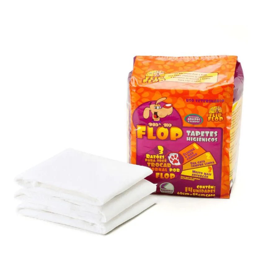 Tapete Higiênico Flop Petix para Cães 14Un 60X55Cm