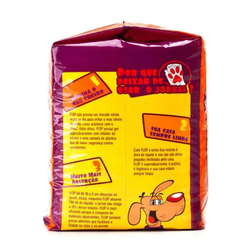 Tapete Higiênico Flop Petix para Cães 14Un 60X55Cm