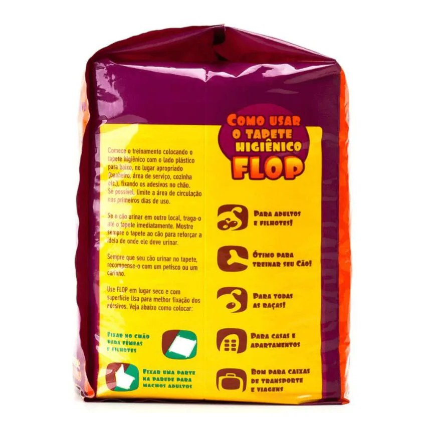 Tapete Higiênico Flop Petix para Cães 14Un 60X55Cm