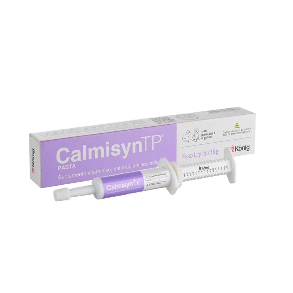 Suplemento Alimentar Anti Stress Calmisyn Tp König 15Gr para Cães e Gatos com 1Un 15G