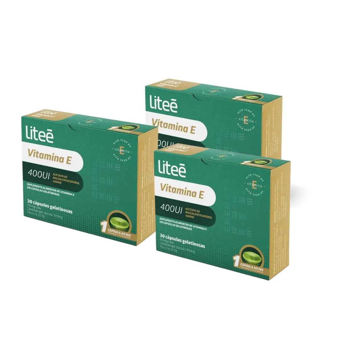 Kit de 3 Vitamina e 400Ui - Acetato de Racealfatocoferol 400Mg