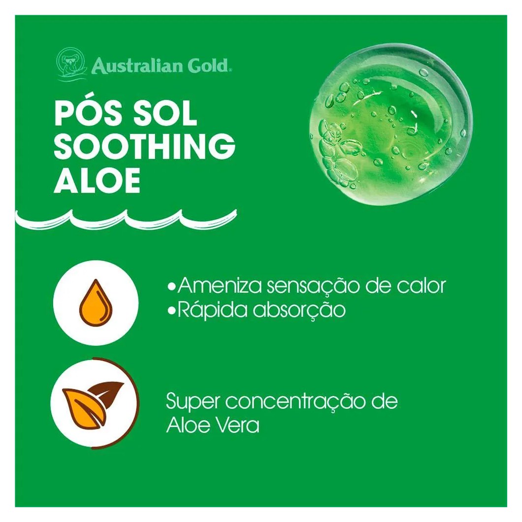 Gel Hidratante Pós Sol Australian Gold Shoothing Aloe 125g