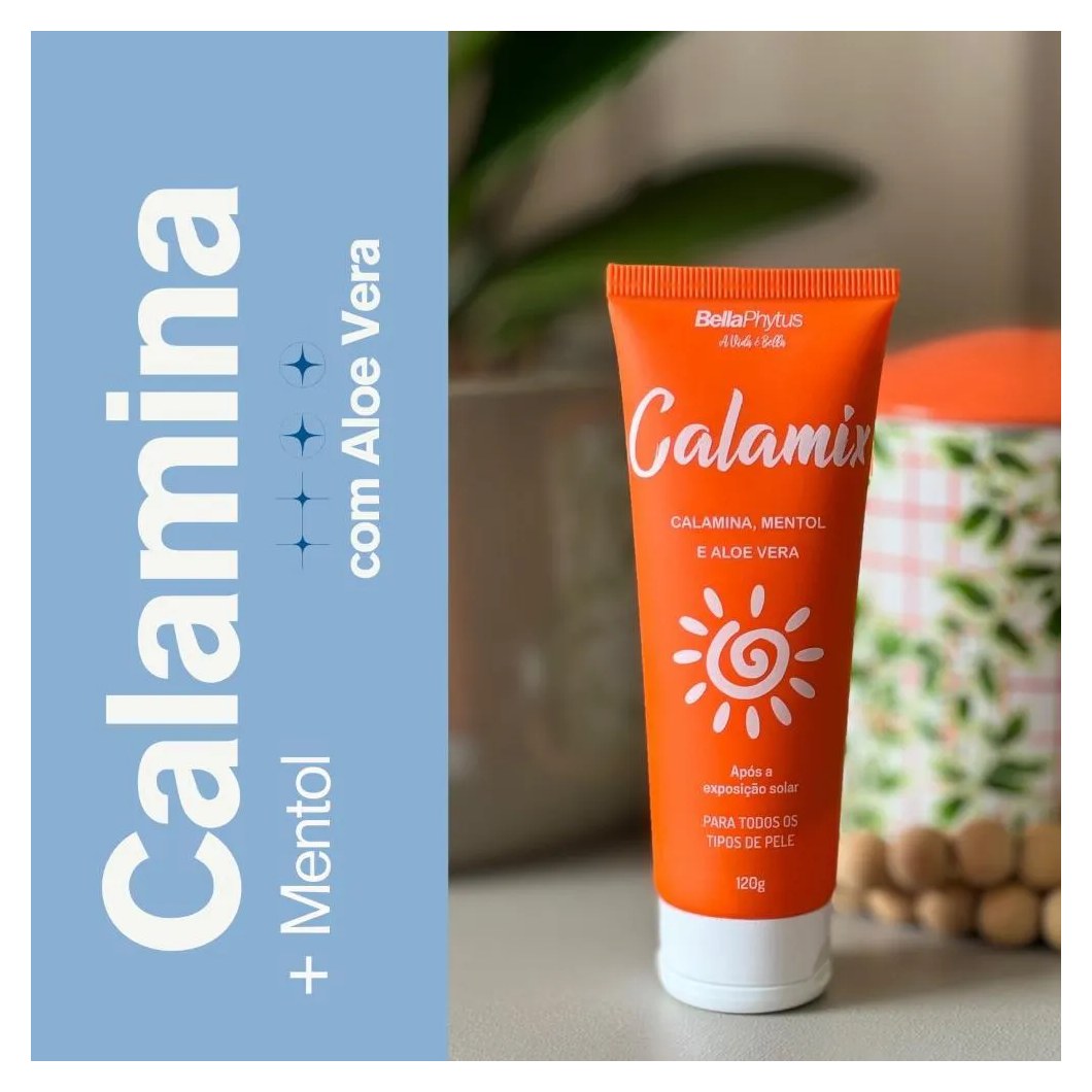 Calamix Loção Póssol - Calamina Aloe Vera 120G - Bellaphytus
