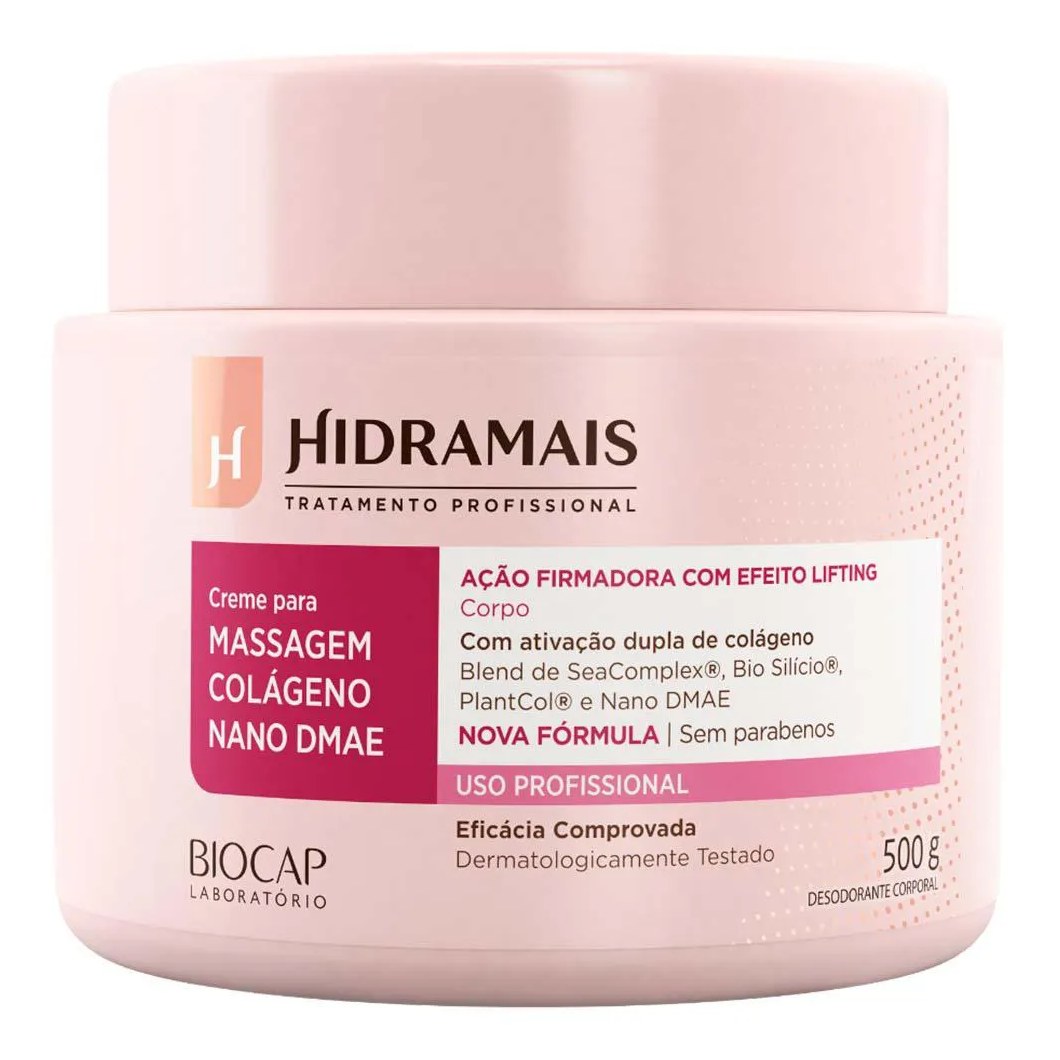 Creme para Massagem Hidramais Colágeno Nano Dmae 500g