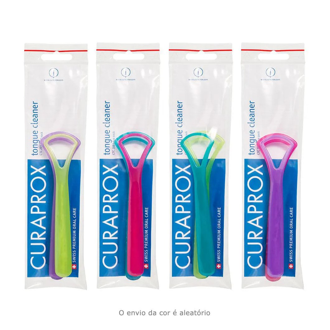 Raspador de Língua Ctc202 Cores Sortidas Curaprox - Limpador de Lingua 1 UN