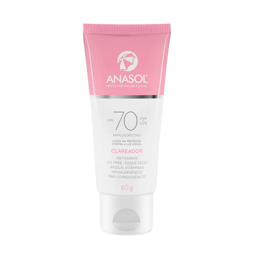 Protetor Solar Facial Fps 70 Clareador Anasol 60G