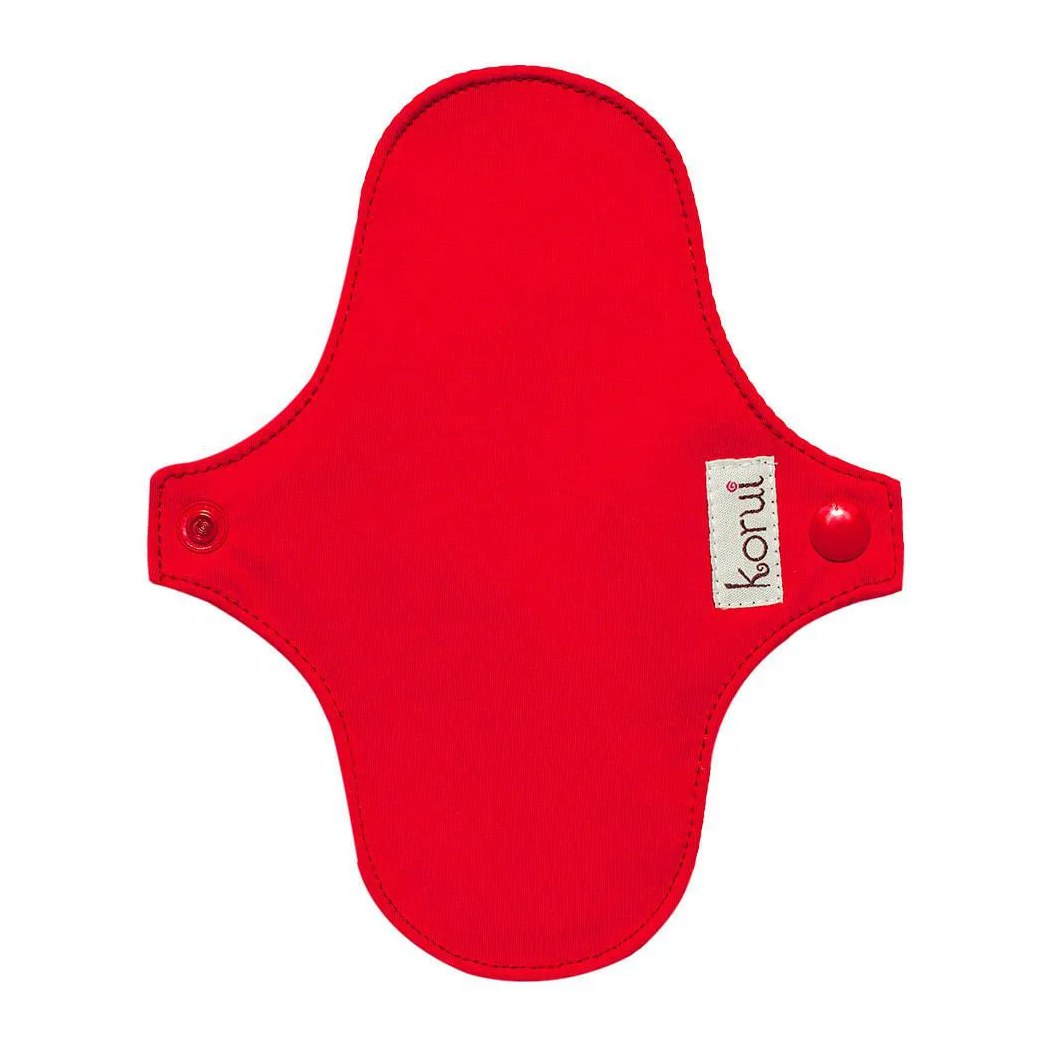 Mini Absorvente de Pano Korui – Fogo Linha Conforto Seco Vermelho