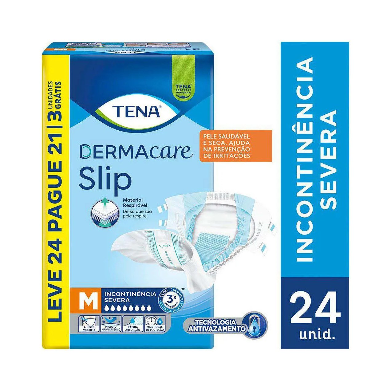 Fralda Geriátrica Tena Dermacare Slip M 24 unidades