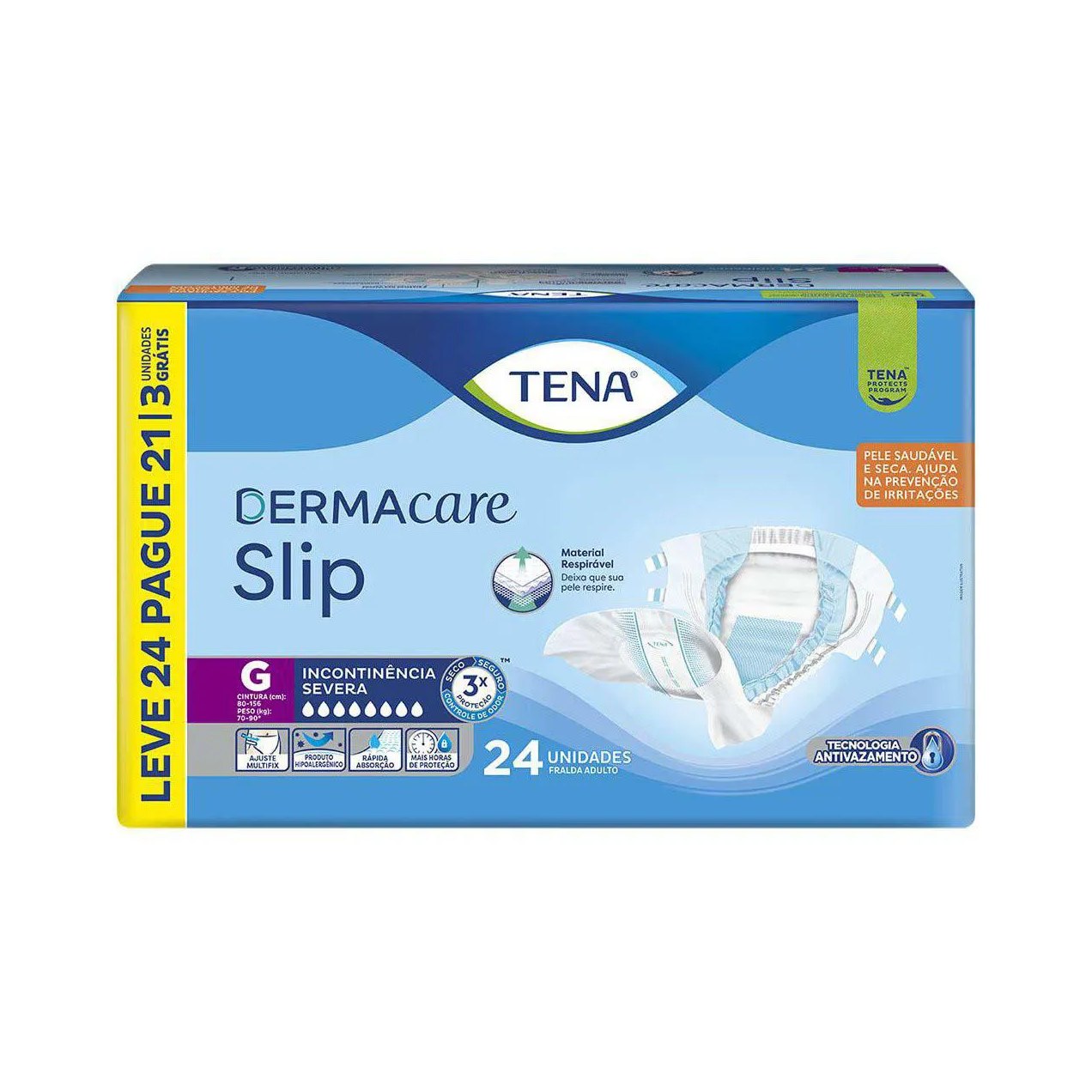 Fralda Geriátrica Tena Dermacare Slip G 24 unidades
